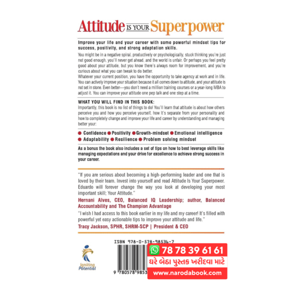 buy Attitude Is Your Superpower english book back cover 2024