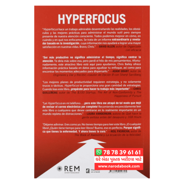 buy Hyperfocus How to Work Less to Achieve More english book back cover 2024